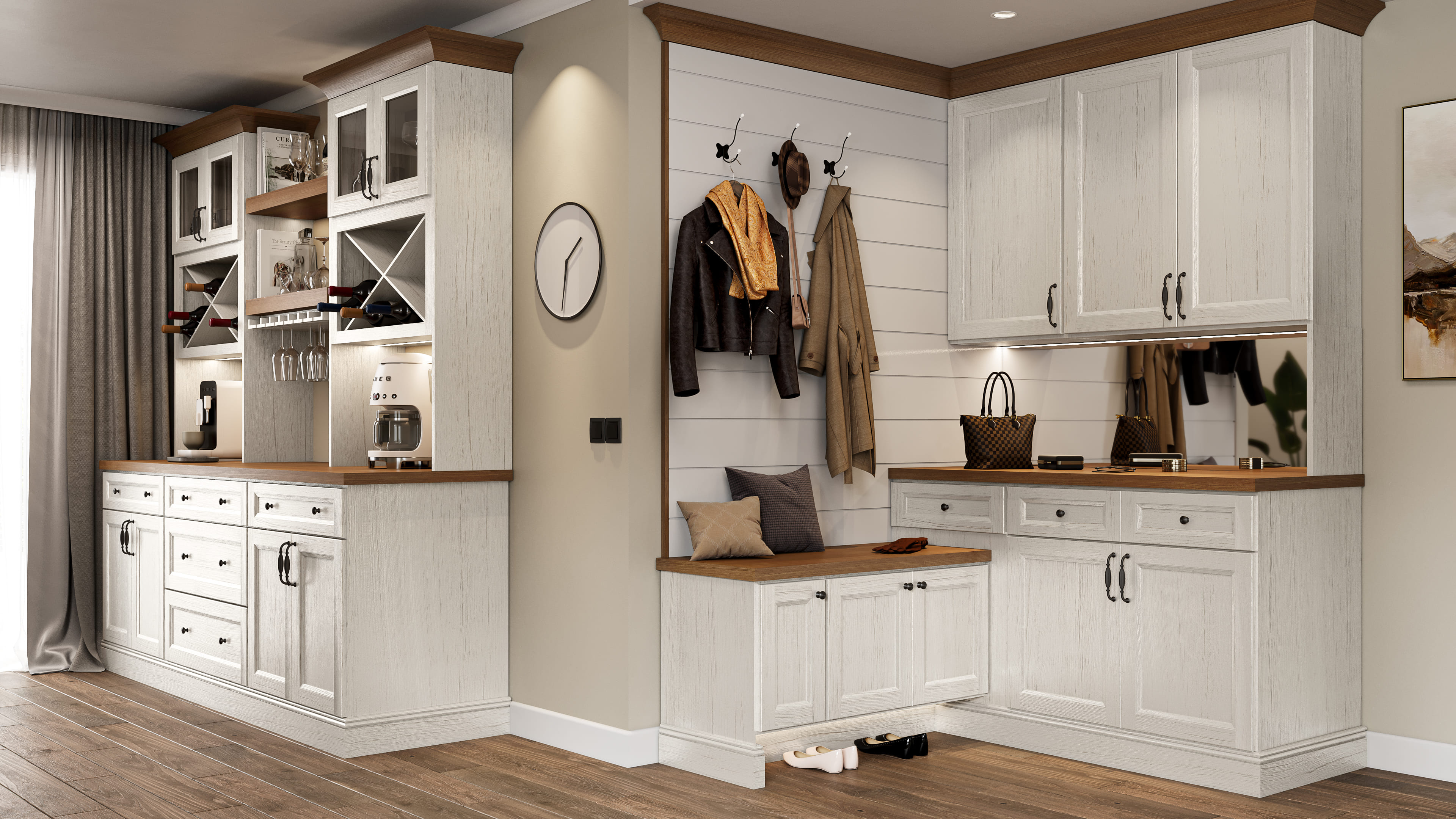 Ivory Oak cabinet — pale light oak luxury finish